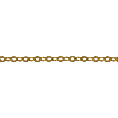Chain by Foot. 14kt Gold Filled 2.3mm Width by 2.8mm Length, Flat Cable Chain. Price per: 1 Foot.