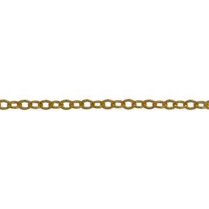 Chain by Foot. 14kt Gold Filled 2.3mm Width by 2.8mm Length, Flat Cable Chain. Price per: 1 Foot.