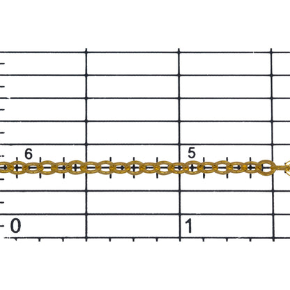 14kt Gold Filled 2.3mm Width by 2.8mm Length, Flat Cable Chain. Price per: 1 Foot.