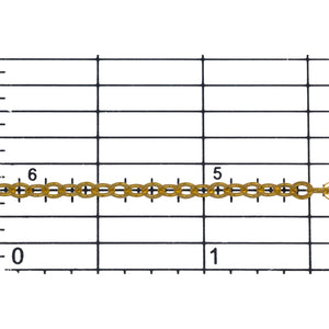 14kt Gold Filled 2.3mm Width by 2.8mm Length, Flat Cable Chain. Price per: 1 Foot.
