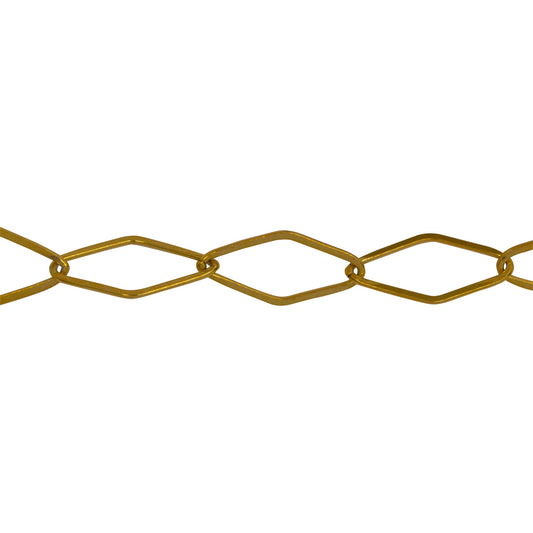 Chain by Foot. 14kt Gold Filled 5.9mm Width by 12.6mm Length, Diamond Shape Flat Cable Chain. Price per: 1 Foot.