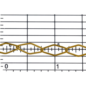 14kt Gold Filled 5.9mm Width by 12.6mm Length, Diamond Shape Flat Cable Chain. Price per: 1 Foot.