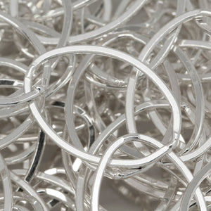 Sterling Silver 13.8mm Width by 20.4mm Length, Flat Cable Chain. Price per: 1 Foot.