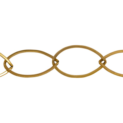 Chain by Foot. 14kt Gold Filled 13.8mm Width by 20.4mm Length, Flat Cable Chain. Price per: 1 Foot.