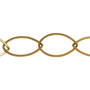 Chain by Foot. 14kt Gold Filled 13.8mm Width by 20.4mm Length, Flat Cable Chain. Price per: 1 Foot.