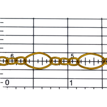 Load image into Gallery viewer, 14kt Gold Filled Three of 3.6mm Width by 4.6mm Length Small Oval Links Followed by 7.1mm Width by 10.8mm Length Large Oval Link, Smooth Long and Short Chain. Price per: 1 Foot.
