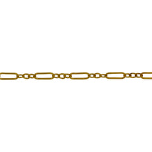 Load image into Gallery viewer, Chain by Foot. 14kt Gold Filled Three of 1.57mm Width by 2.3mm Length Small Oval Links Followed by 1.97mm Width by 5.67mm Length Large Oval Link, Smooth Long and Short Chain. Price per: 1 Foot.
