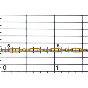 14kt Gold Filled Three of 1.57mm Width by 2.3mm Length Small Oval Links Followed by 1.97mm Width by 5.67mm Length Large Oval Link, Smooth Long and Short Chain. Price per: 1 Foot.