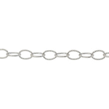 Load image into Gallery viewer, Chain by Foot. Sterling Silver 4.6mm Width by 6.7mm Length, Corrugated Cable Chain. Price per: 1 Foot.
