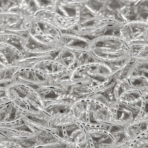 Sterling Silver 4.6mm Width by 6.7mm Length, Corrugated Cable Chain. Price per: 1 Foot.