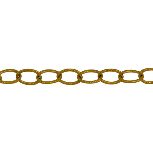 Chain by Foot. 14kt Gold Filled 4.6mm Width by 6.7mm Length, Corrugated Cable Chain. Price per: 1 Foot.