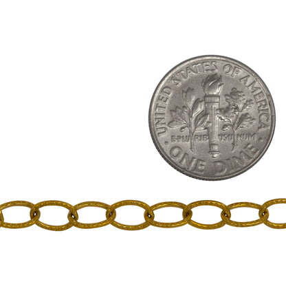 14kt Gold Filled 4.6mm Width by 6.7mm Length, Corrugated Cable Chain. Price per: 1 Foot.