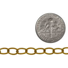 Load image into Gallery viewer, 14kt Gold Filled 4.6mm Width by 6.7mm Length, Corrugated Cable Chain. Price per: 1 Foot.
