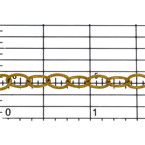 14kt Gold Filled 4.6mm Width by 6.7mm Length, Corrugated Cable Chain. Price per: 1 Foot.