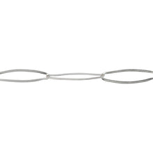 Load image into Gallery viewer, Chain by Foot. Sterling Silver 5.8mm Width by 17.0mm Length, Flat Paper Clip Chain. Price per: 1 Foot.
