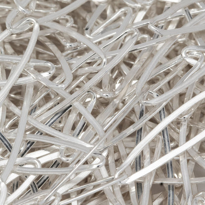 Sterling Silver 5.8mm Width by 17.0mm Length, Flat Paper Clip Chain. Price per: 1 Foot.