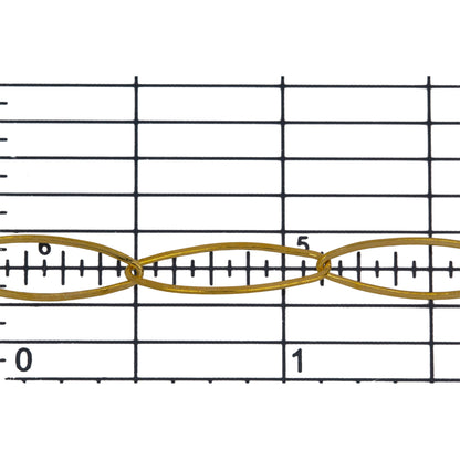 14kt Gold Filled 5.8mm Width by 17.0mm Length, Flat Paper Clip Chain. Price per: 1 Foot.