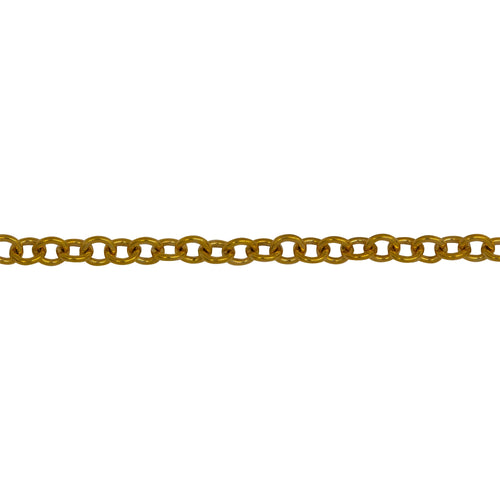 Chain by Foot. 14kt Gold Filled 2.54mm Width by 3.25mm Length, Smooth Cable Chain. Price per: 1 Foot.
