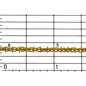 14kt Gold Filled 2.54mm Width by 3.25mm Length, Smooth Cable Chain. Price per: 1 Foot.