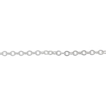 Load image into Gallery viewer, Chain by Foot. Sterling Silver 2.54mm Width by 3.0mm Length, Flat Cable Chain. Price per: 1 Foot.
