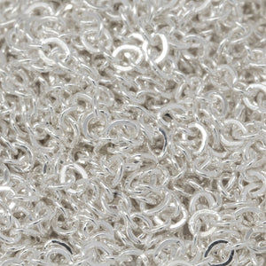 Sterling Silver 2.54mm Width by 3.0mm Length, Flat Cable Chain. Price per: 1 Foot.