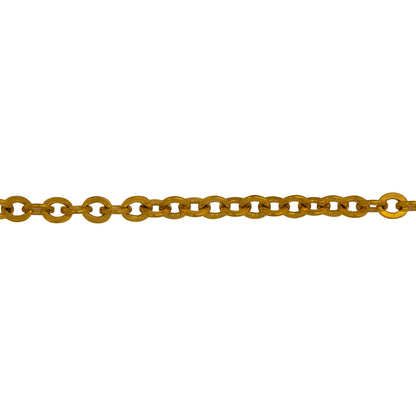 Chain by Foot. 14kt Gold Filled 2.54mm Width by 3.0mm Length, Flat Cable Chain. Price per: 1 Foot.