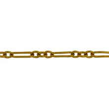 Load image into Gallery viewer, Chain by Foot. 14kt Gold Filled Three of 3.31mm Width by 4.2mm Length Small Oval Links Followed by 3.34mm Width by 9.13mm Length Elongated Oval Link, Smooth Long and Short Chain. Price per: 1 Foot.
