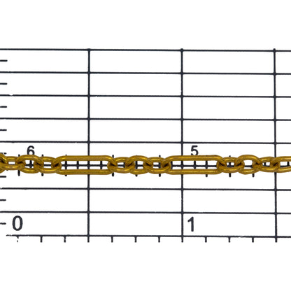 14kt Gold Filled Three of 3.31mm Width by 4.2mm Length Small Oval Links Followed by 3.34mm Width by 9.13mm Length Elongated Oval Link, Smooth Long and Short Chain. Price per: 1 Foot.