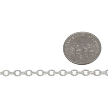 Load image into Gallery viewer, Sterling Silver 3.43mm Width by 3.92mm Length, Corrugated Cable Chain. Price per: 1 Foot.
