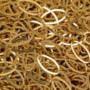 14kt Gold Filled 2.4mm Width by 2.9mm Length Small Smooth Oval Link Connected to 4.4mm Width by 7.8mm Length Larger Flat Oval Link, Flat Long and Short Chain. Price per: 1 Foot.