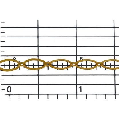 14kt Gold Filled 2.4mm Width by 2.9mm Length Small Smooth Oval Link Connected to 4.4mm Width by 7.8mm Length Larger Flat Oval Link, Flat Long and Short Chain. Price per: 1 Foot.