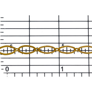 14kt Gold Filled 2.4mm Width by 2.9mm Length Small Smooth Oval Link Connected to 4.4mm Width by 7.8mm Length Larger Flat Oval Link, Flat Long and Short Chain. Price per: 1 Foot.