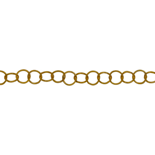 Chain by Foot. 14kt Gold Filled 3.48mm Width / Length, Round Circle Chain. Price per: 1 Foot.