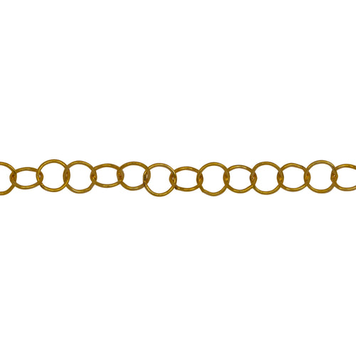 Chain by Foot. 14kt Gold Filled 3.48mm Width / Length, Round Circle Chain. Price per: 1 Foot.