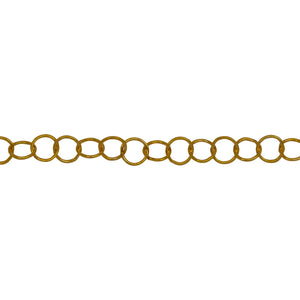 Chain by Foot. 14kt Gold Filled 3.48mm Width / Length, Round Circle Chain. Price per: 1 Foot.