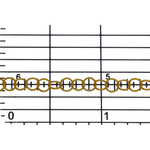 14kt Gold Filled 3.48mm Width / Length, Round Circle Chain. Price per: 1 Foot.