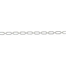 Load image into Gallery viewer, Chain by Foot. Sterling Silver 1.7mm Width by 2.3mm Length Smaller Smooth Oval Link Connected to 2.4mm Width by 5.5mm Length Larger Flat Oval Link, Long and Short Chain. Price per: 1 Foot.
