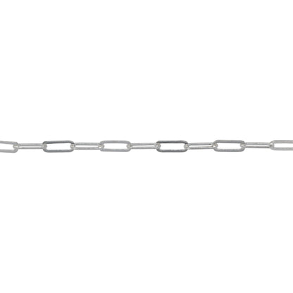 Chain by Foot. Sterling Silver 2.0mm Width by 5.4mm Length, Flat Elonagted Cable Chain. Price per: 1 Foot.