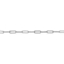 Load image into Gallery viewer, Chain by Foot. Sterling Silver 2.0mm Width by 5.4mm Length, Flat Elonagted Cable Chain. Price per: 1 Foot.
