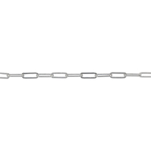 Chain by Foot. Sterling Silver 2.0mm Width by 5.4mm Length, Flat Elonagted Cable Chain. Price per: 1 Foot.