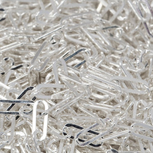 Sterling Silver 2.0mm Width by 5.4mm Length, Flat Elonagted Cable Chain. Price per: 1 Foot.