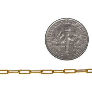 14kt Gold Filled 2.0mm Width by 5.4mm Length, Flat Elonagted Cable Chain. Price per: 1 Foot.