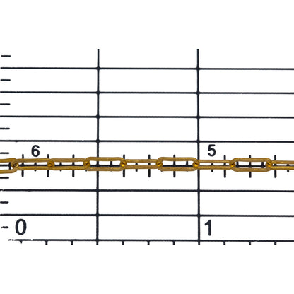 14kt Gold Filled 2.0mm Width by 5.4mm Length, Flat Elonagted Cable Chain. Price per: 1 Foot.