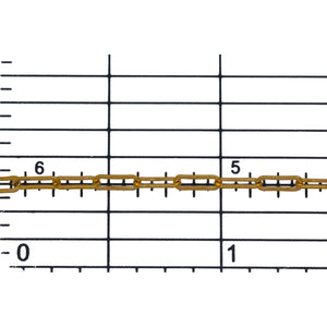 14kt Gold Filled 2.0mm Width by 5.4mm Length, Flat Elonagted Cable Chain. Price per: 1 Foot.