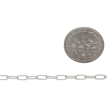 Load image into Gallery viewer, Sterling Silver 2.2mm Width by 5.3mm Length, Smooth And Corrugated Elongated Cable Chain. Price per: 1 Foot.
