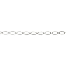 Load image into Gallery viewer, Chain by Foot. Sterling Silver 2.5mm Width by 5.2mm Length Larger Smooth Oval Link Followed by 1.8mm Width by 2.1mm Length Smaller Smooth Oval Link, Long and Short Chain. Price per: 1 Foot.
