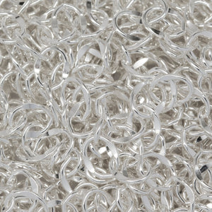 Sterling Silver 3.9mm Width by 5.0mm Length, Dapped Cable Chain. Price per: 1 Foot.