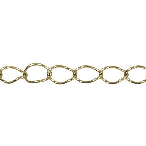 14kt Gold Filled 4.9mm Width by 7.9mm Length, Smooth Curb Chain. Price per: 1 Foot.