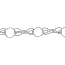 Load image into Gallery viewer, Chain by Foot. Sterling Silver Double 4.5mm Width by 16.0mm Length Smooth Figure 8 Links Followed By 10.0mm Width / Length Smooth Diamond Link, Figure 8 Chain. Price per: 1 Foot.
