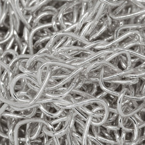 Sterling Silver Double 4.5mm Width by 16.0mm Length Smooth Figure 8 Links Followed By 10.0mm Width / Length Smooth Diamond Link, Figure 8 Chain. Price per: 1 Foot.